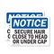 Signmission Secure Hair Close To Head Or Under Cap, 10 in W x Rectangle, Vinyl Decal OS-2PACK-NS-D-710-L-16548 - alternate 1